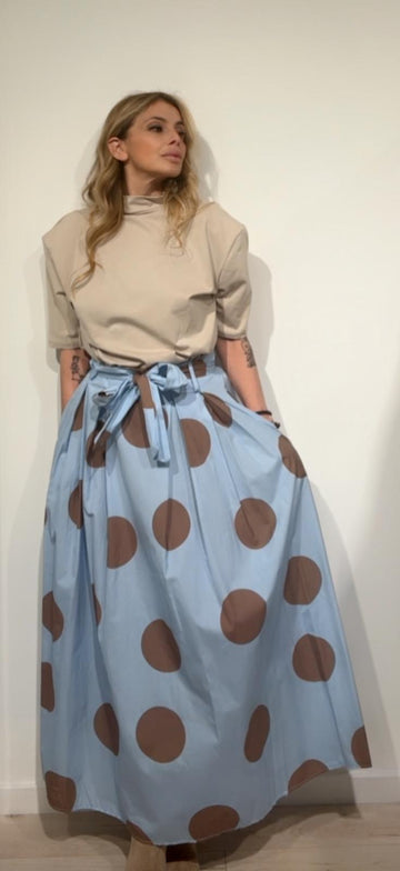 Gonna Azzurra Pois