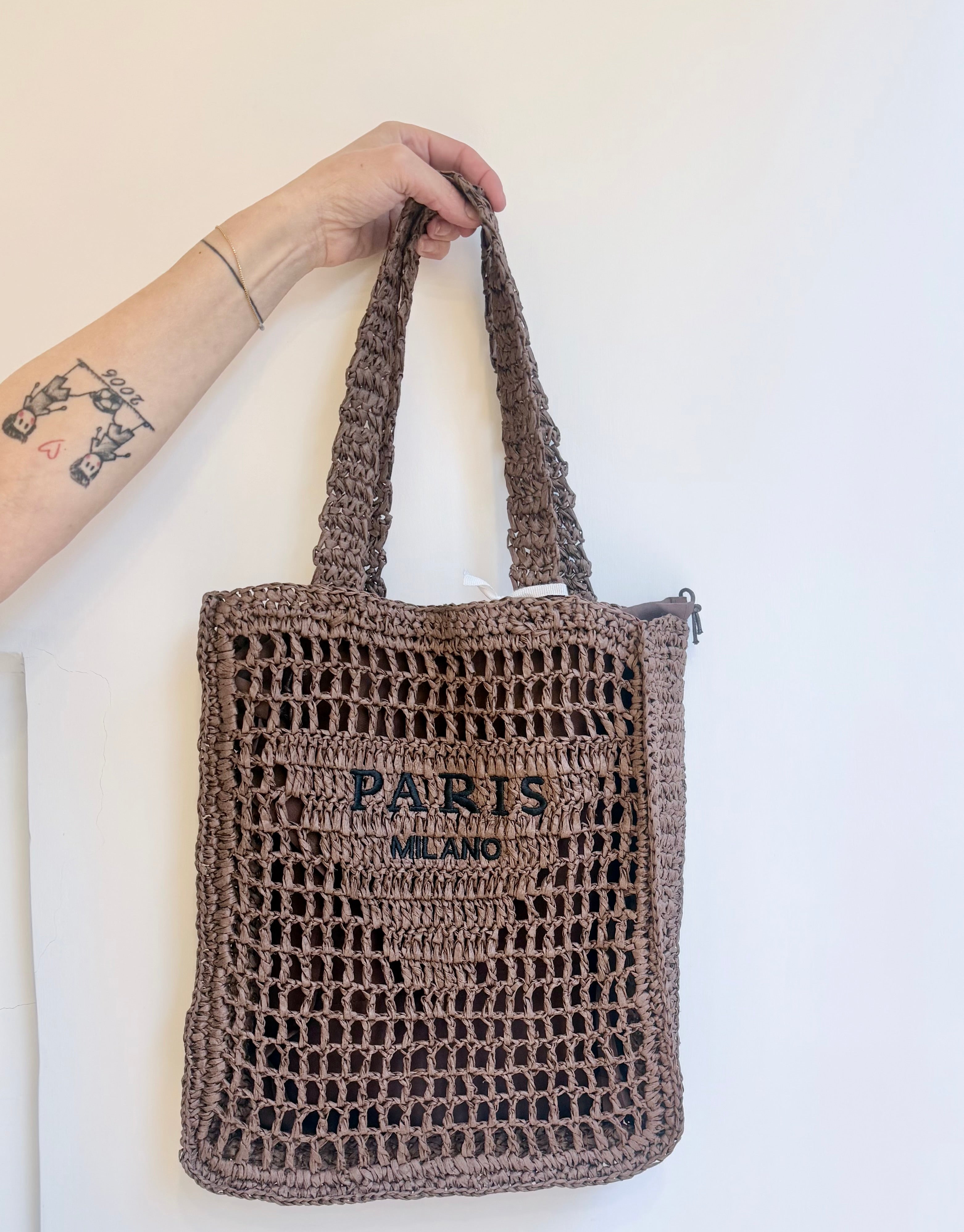 Borsa Shopper Intrecciata