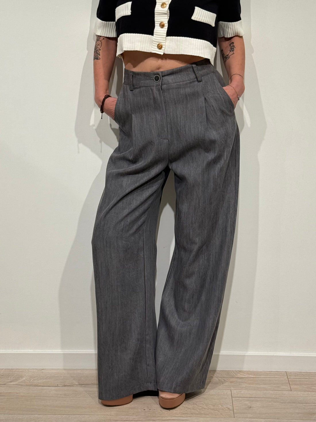 Pantalone Alma taglio palazzo vita alta