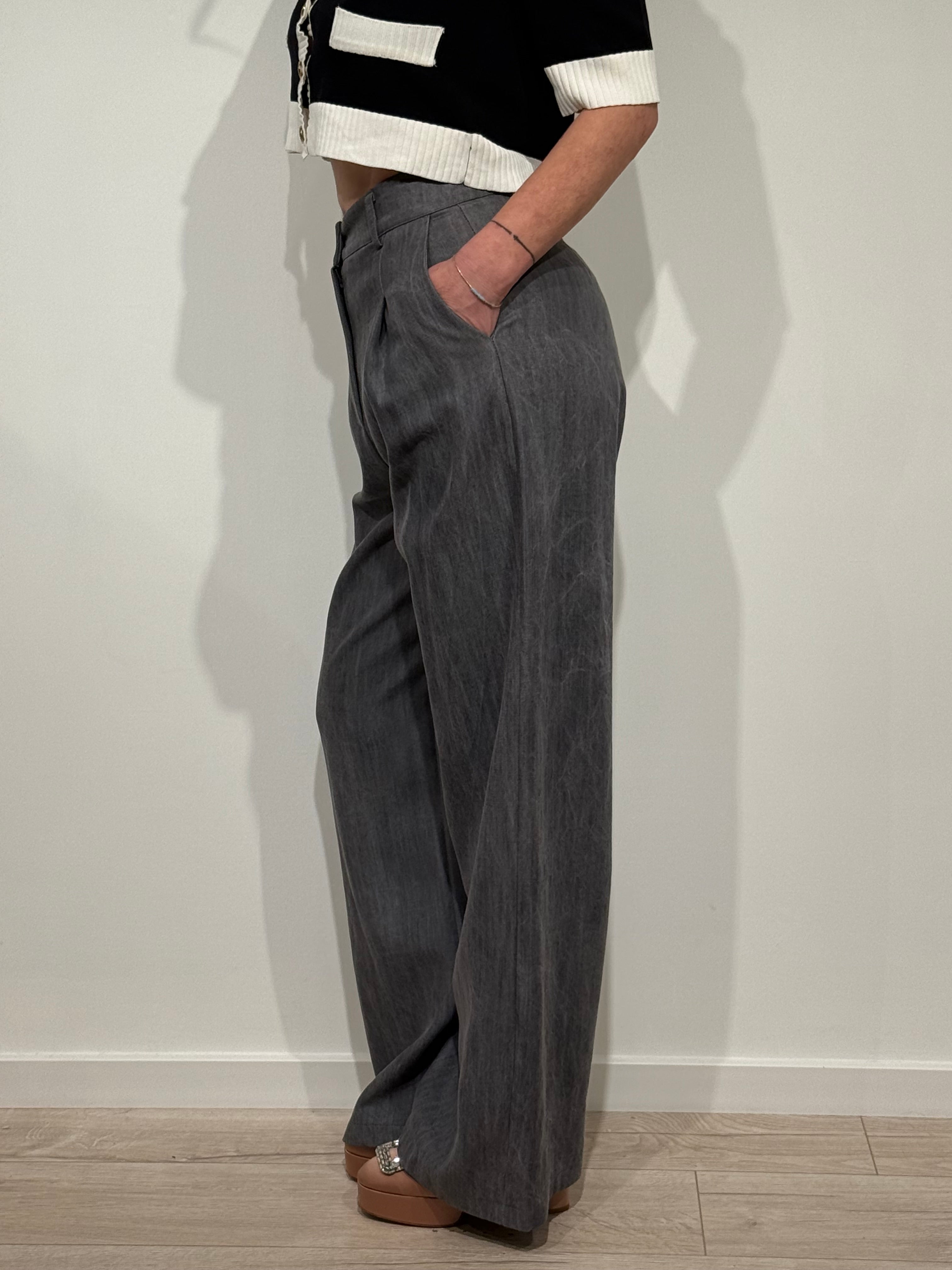 Pantalone Alma taglio palazzo vita alta