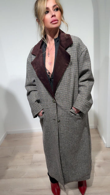 Cappotto elegante a quadri