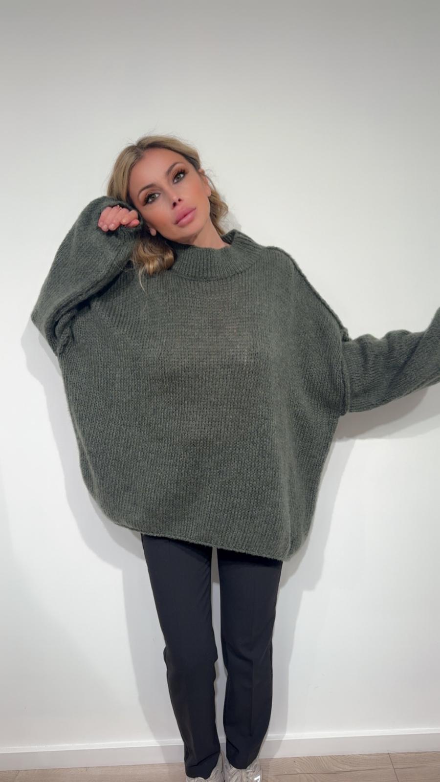 Maglione oversize in maglia